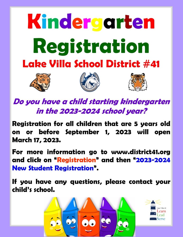 Kindergarten Registration 2023-2024 English