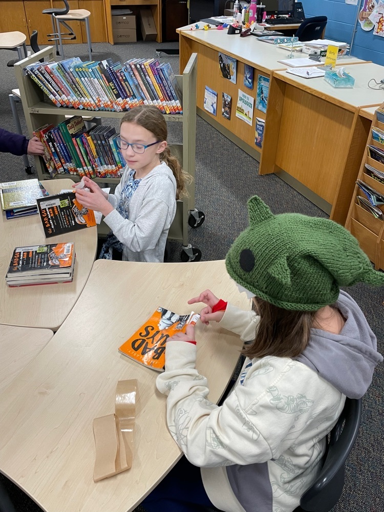 working in the library