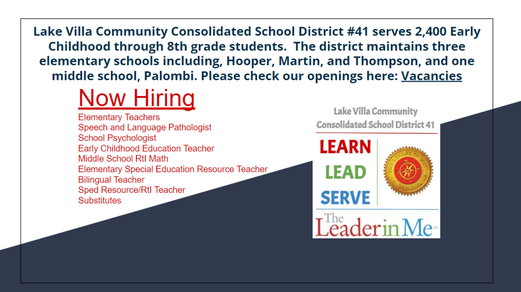 Lake Villa Hiring!
